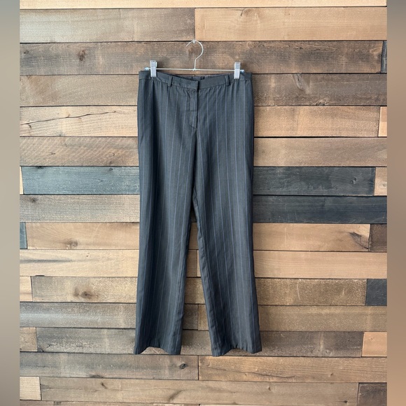 Vintage 90s Brown Pinstripe Trousers Zanella Made In Italy - Picture 12 of 12